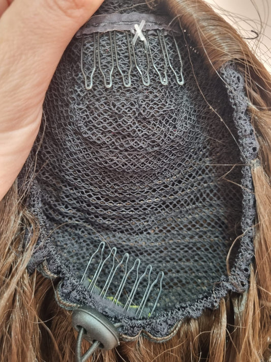 Coda 50cm boccoli nera