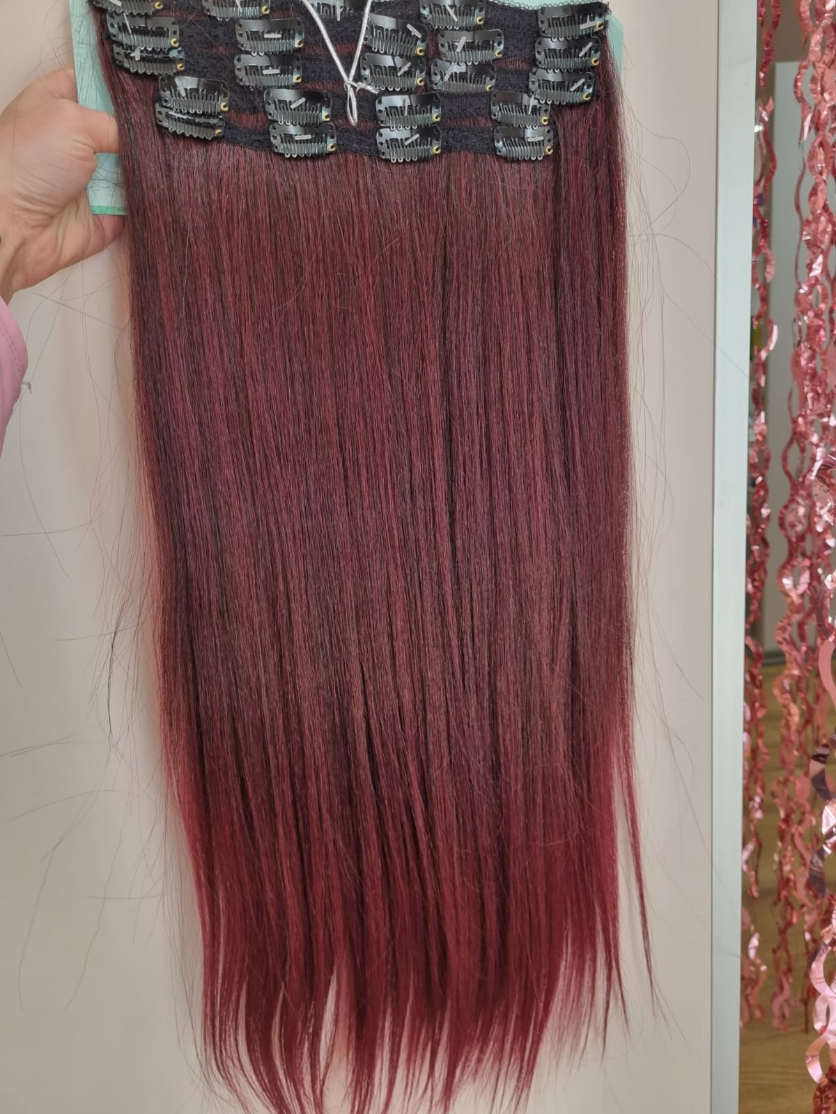 Extension 7bande 230GR liscio color mogano