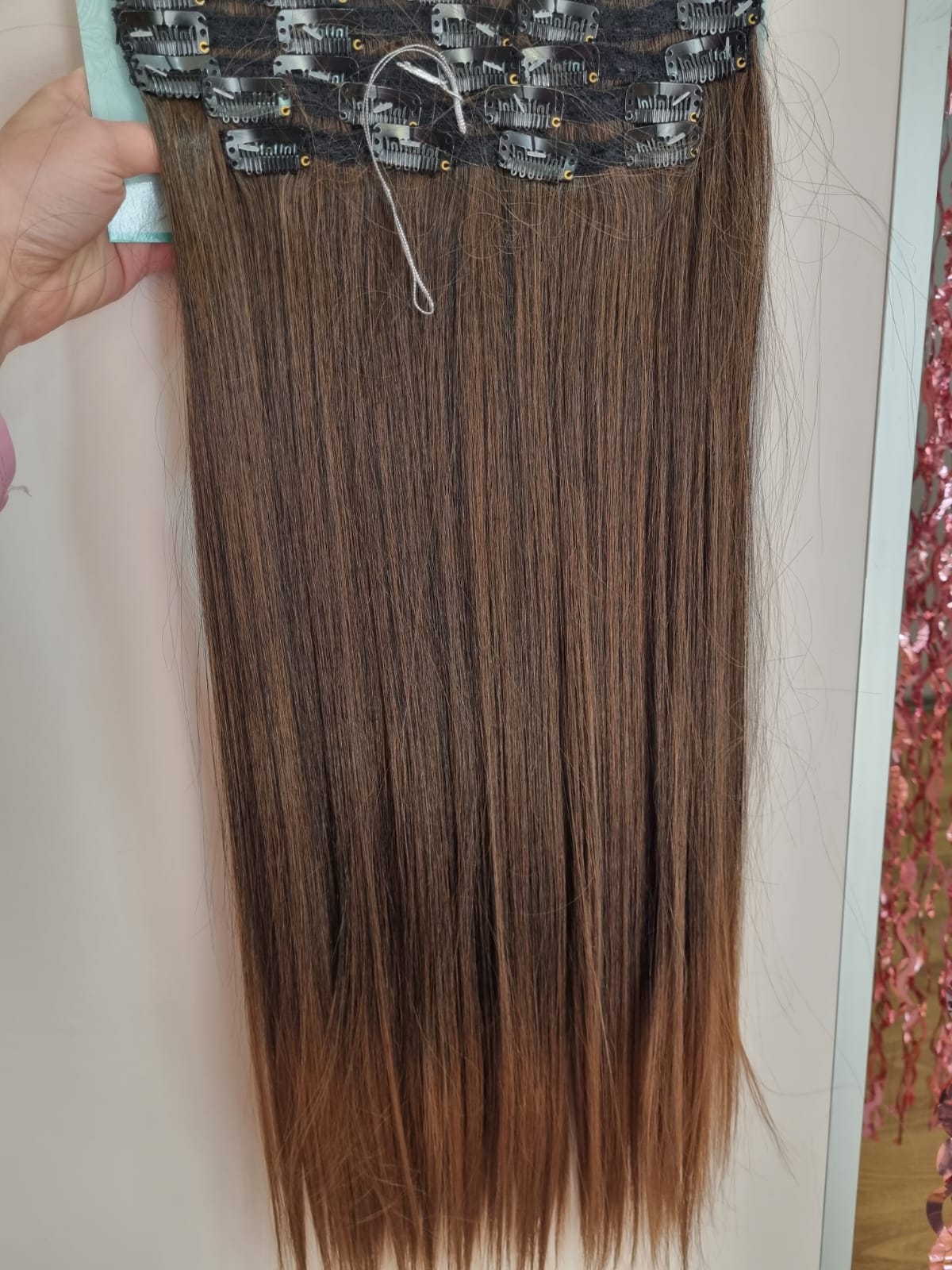 Extension 7bande 230GR liscio castano degradè miele