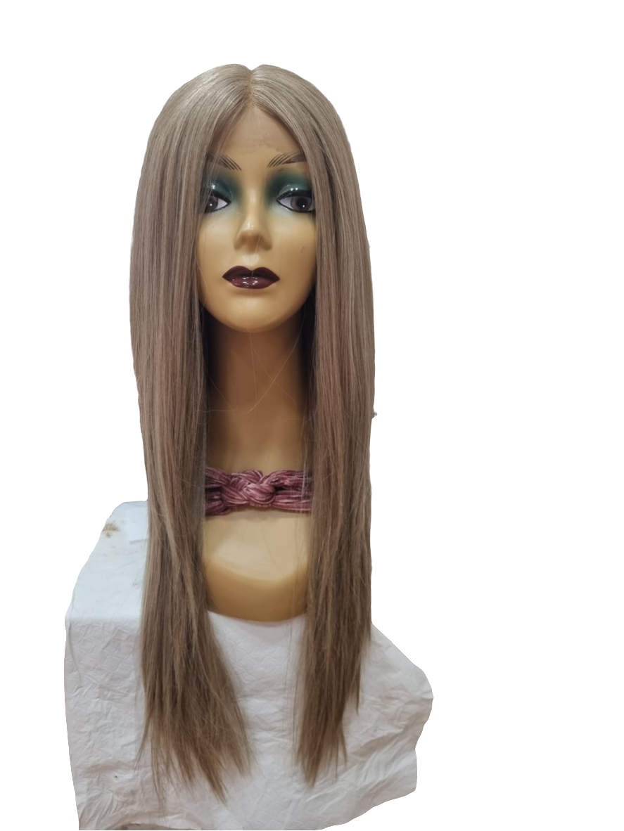 Wig front lace riga trasparente liscia scalata 70cm