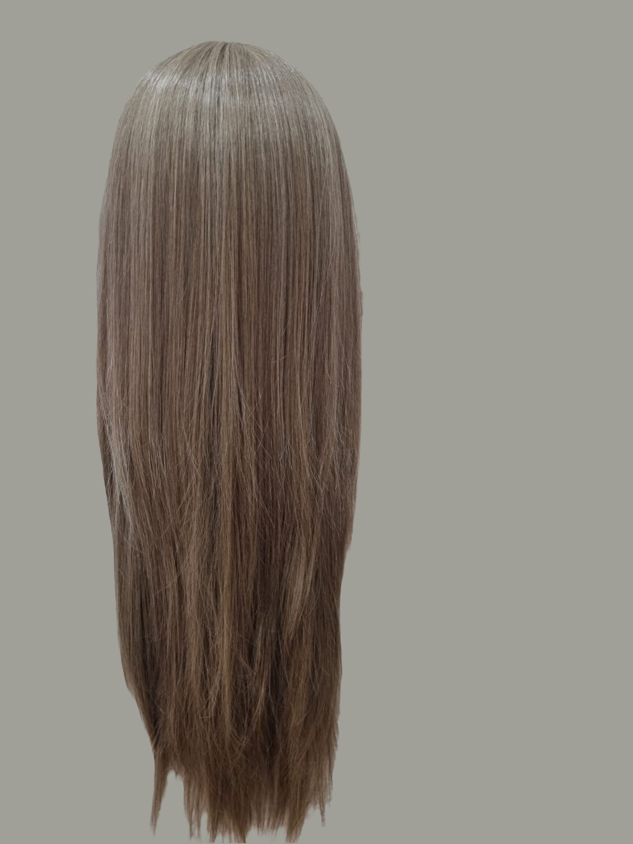 Wig front lace riga trasparente liscia scalata 70cm
