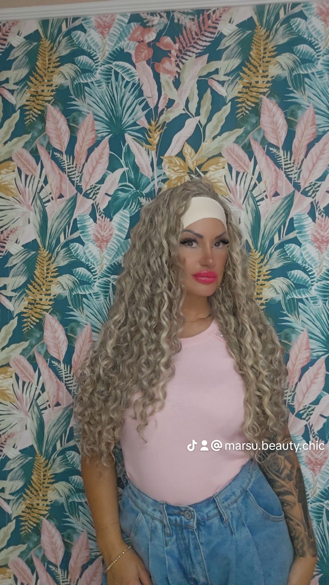 NEW ENTRY WIG CON FASCIA RICCIA,BIONDO FREDDO MESCIATO