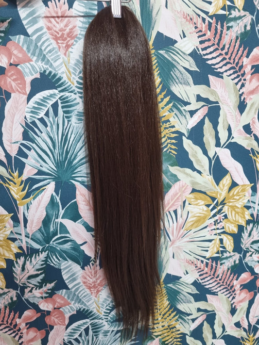 Coda 70cm liscia castano n6