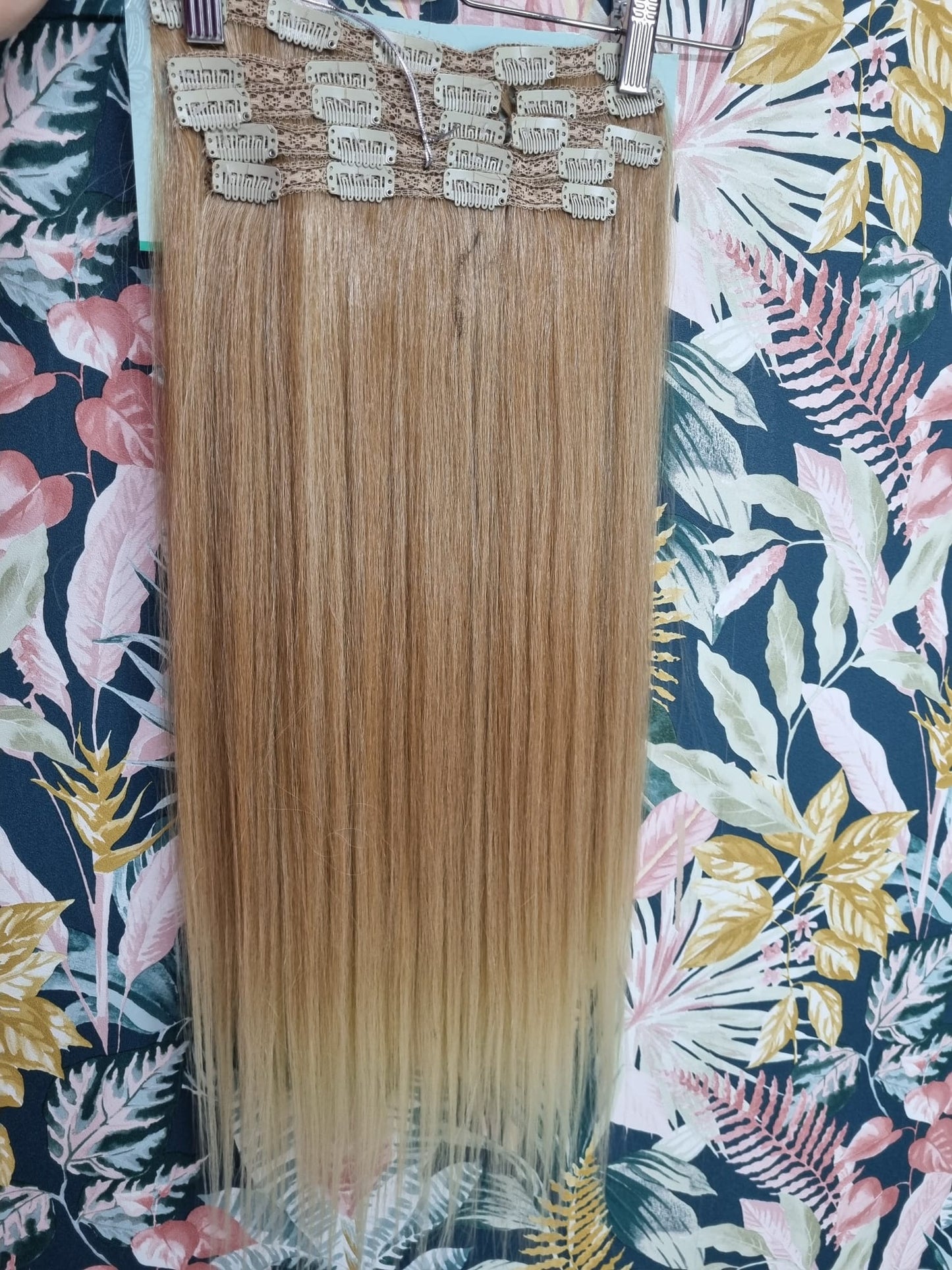 Extension clip 70cm 7bande 230GR in termofibra liscie biondo caldo freddo