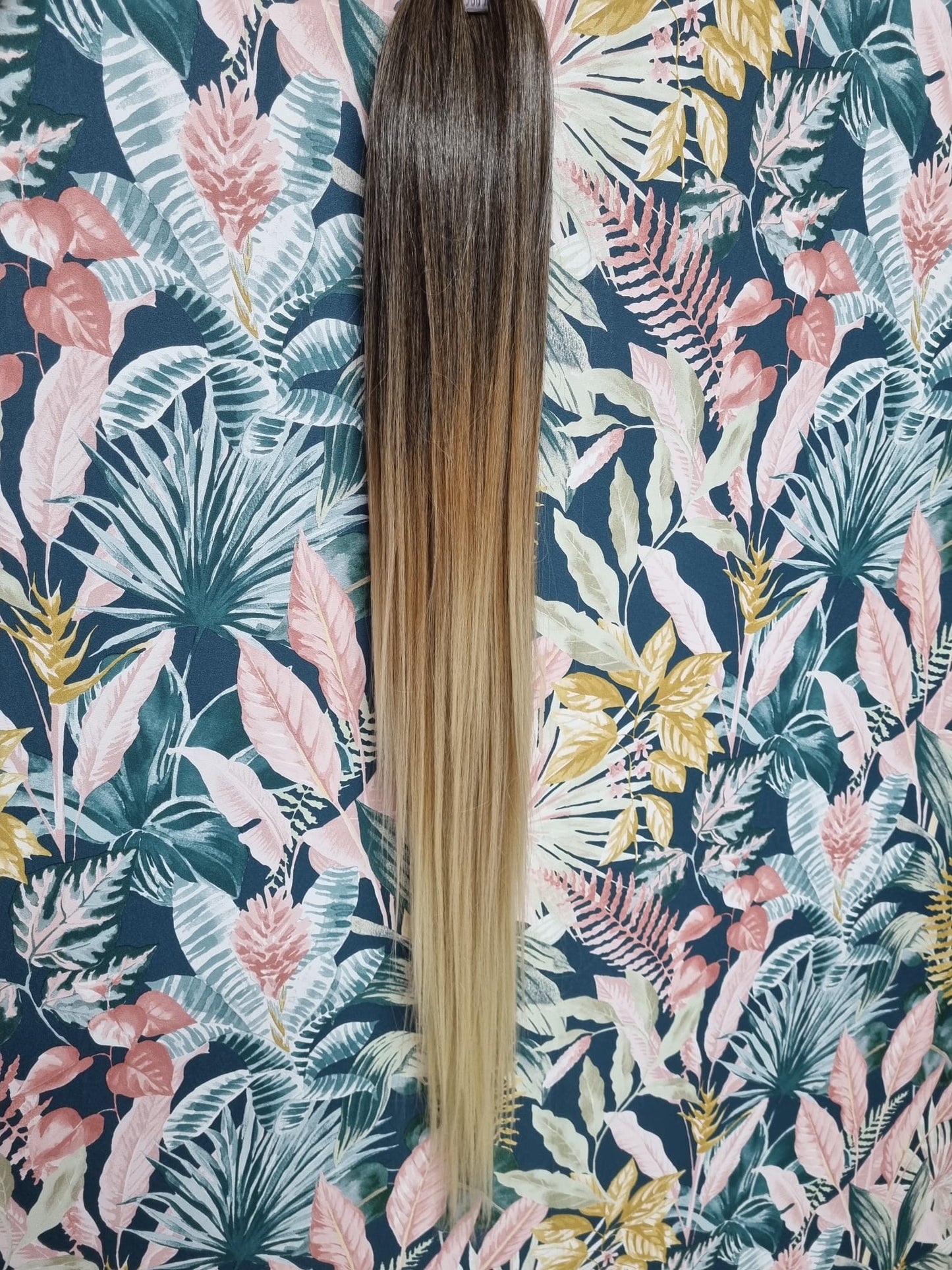 Coda 90cm liscia biondo degradè