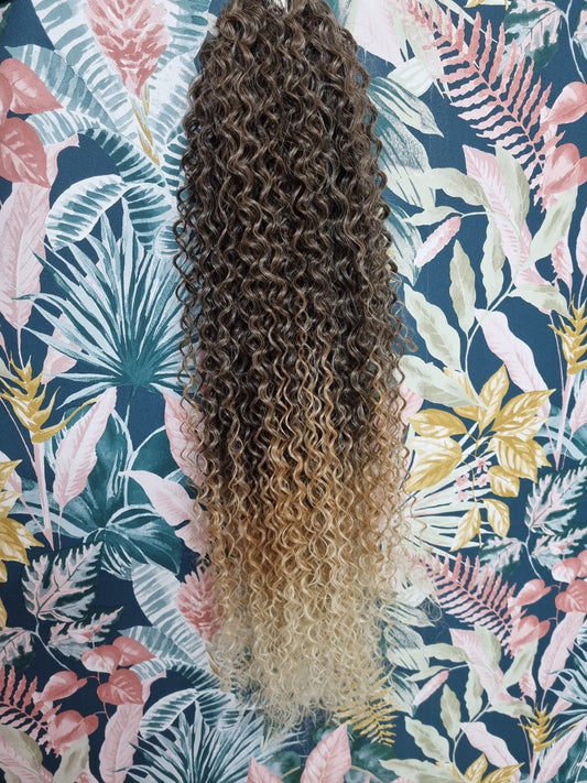 Coda 70cm Riccia afro biondo degradè