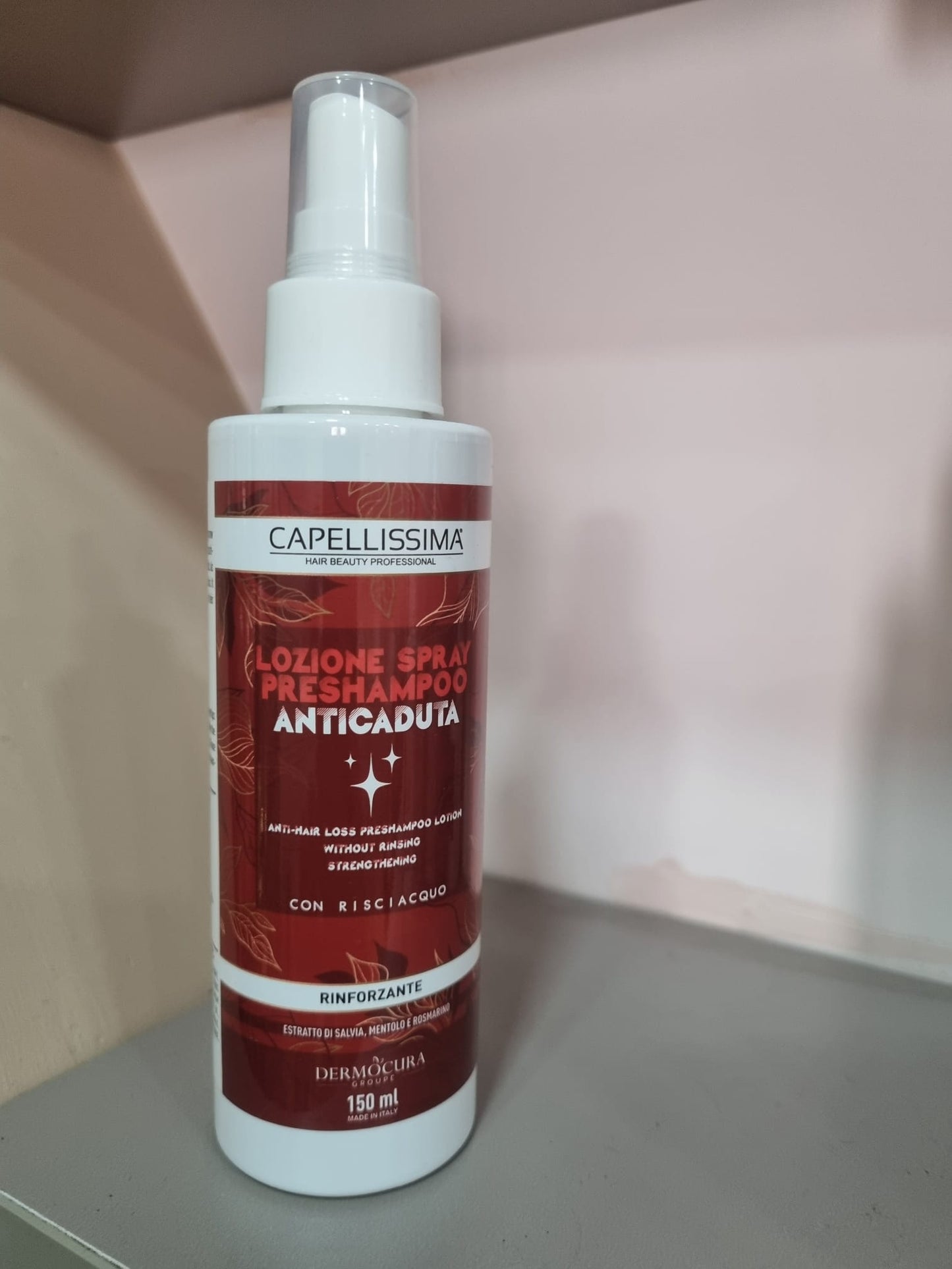Prodotto CAPELLISSIMA lozione spray preshampoo anticaduta 150ml